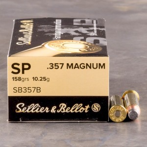 Buy 1000rds 357 Magnum Sellier & Bellot 158gr. SP Ammo Online