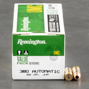 Buy 100rds 380 Auto Remington UMC 88gr. Jacketed Hollow Point Ammo Online