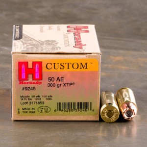 Buy 20rds  50 AE Hornady 300gr. XTP Hollow Point Ammo Online