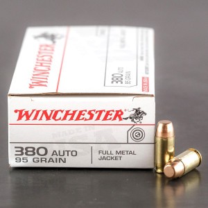 Buy 50rds .380 Auto Winchester USA 95gr. FMJ Ammo Online