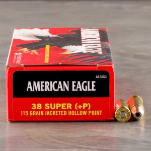 Buy 50rds 38 Super Auto Federal American Eagle 115gr. +P JHP Ammo Online